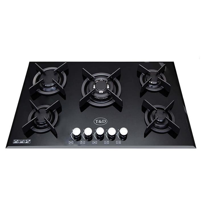 اجاق گاز صفحه‌ ای شیشه ای تی اند دی مدل TD152 T And D TD152 Glass Gas Hob